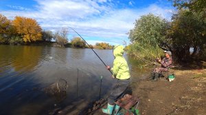 ВО ДАЁТ! РЕБЕНОК ЛОВИТ РЫБУ НА ВСЁ. РЫБАЛКА НА ПОПЛАВОК И ДОНКУ. Осенняя рыбалка поплавочную удочку