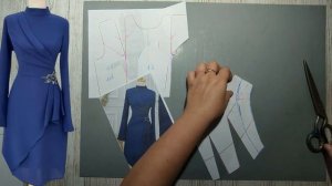 Моделирование. Сложное в моделировании, но простое в пошиве платье. Выкройка № 1847.