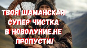 ТВОЯ ШАМАНСКАЯ СУПЕР ЧИСТКА В НОВОЛУНИЕ.НЕ ПРОПУСТИ!
