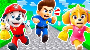 СКАЙ и МАРШАЛ ОГРАБИЛИ БАНК МЭРА ХАМДИНГЕРА ЩЕНЯЧИЙ ПАТРУЛЬ в МАЙНКРАФТ PAW PATROL МУЛЬТИК РАЙДЕР