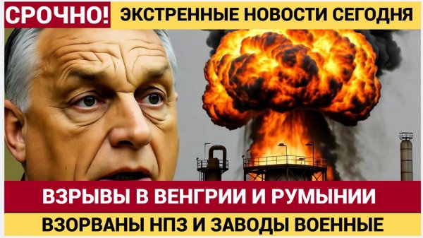 Срочно! В Румынии и Венгрии прогремели взрывы на двух заводах Petrotel Lukoil и MOL-