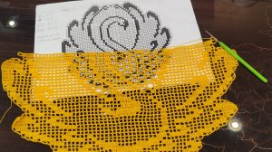 Салфетка крючком "Лебедь" Видеоописание часть 3