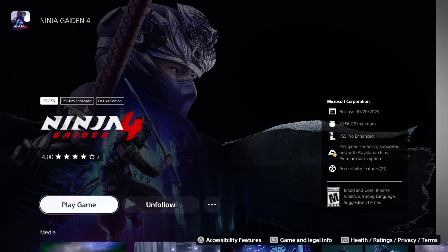 Ninja Gaiden 4 PS5 Pro смотреть онлайн