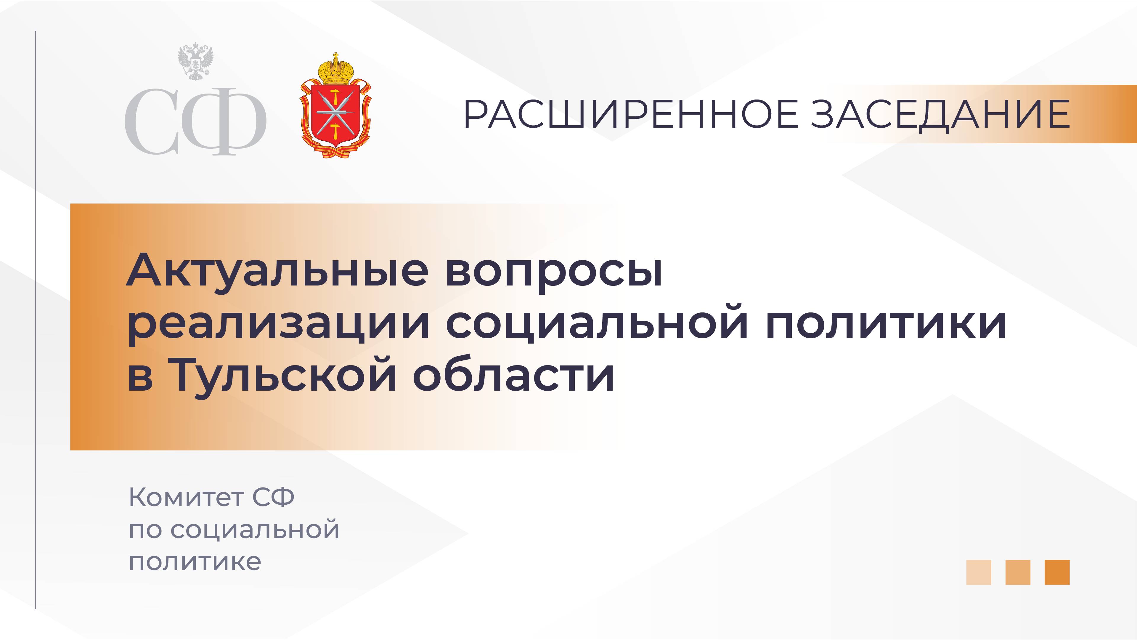 Актуальные вопросы реализации социальной политики в Тульской области смотреть онлайн