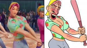 Soda Pop - KPop Demon Hunters Funny Drawing Meme. Мем пародия Охотники на демонов #mem #humor