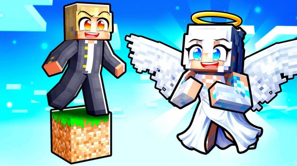 😱 Майкрафт но Один Блок с Ангелом Хранителем!