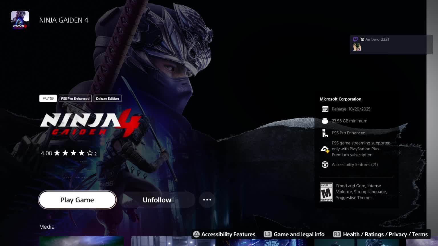 Ninja Gaiden 4 PS5 Pro смотреть онлайн