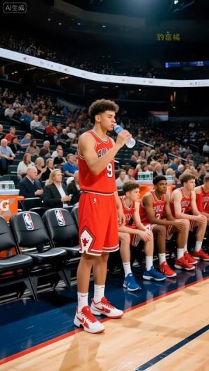 Котенок разыгрывает шалость на баскетбольной площадке