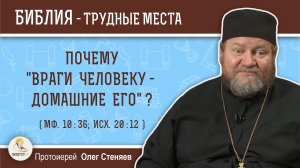 Почему "враги человеку - домашние его" ? (Мф. 10:36)  Протоиерей Олег Стеняев