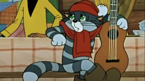 С Днём Рождения Музыкальная открытка Мультфильм кот матроскин