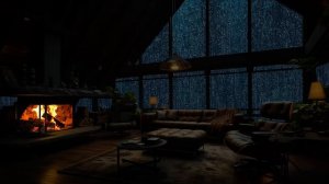 Шепот дождя на чердаке 🌧️🔥 Мягкий огонь и уютные звуки для спокойных ночей