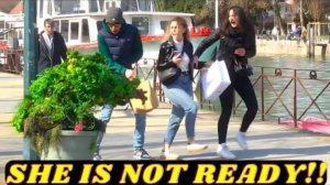 BUSHMAN PRANK AWESOME REACTIONS _ SHE GOT THE FRIGHT OF HER LIFE!