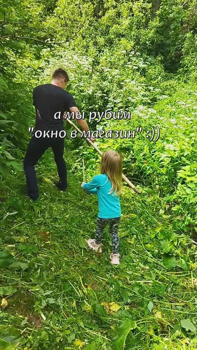 чтоб дойти до магазина, нужно брать с собой косу