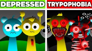 Incredibox Sprunki: ДЕПРЕССИЯ 😨 + ЛЕЧЕНИЕ ТРИПОФОБИИ 🩺 – УЖАС! 🕳️ (НОВЫЙ МОД!) 🌑🎧🔥