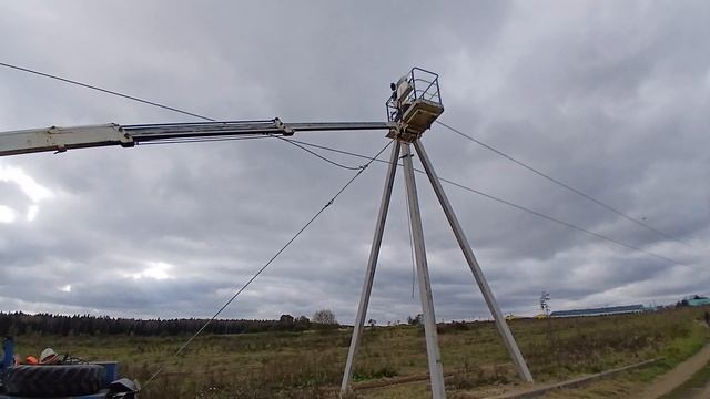 Натяжка сипа лебёдкой.