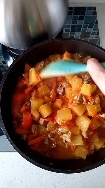 Овощное рагу с индейкой #food #осень