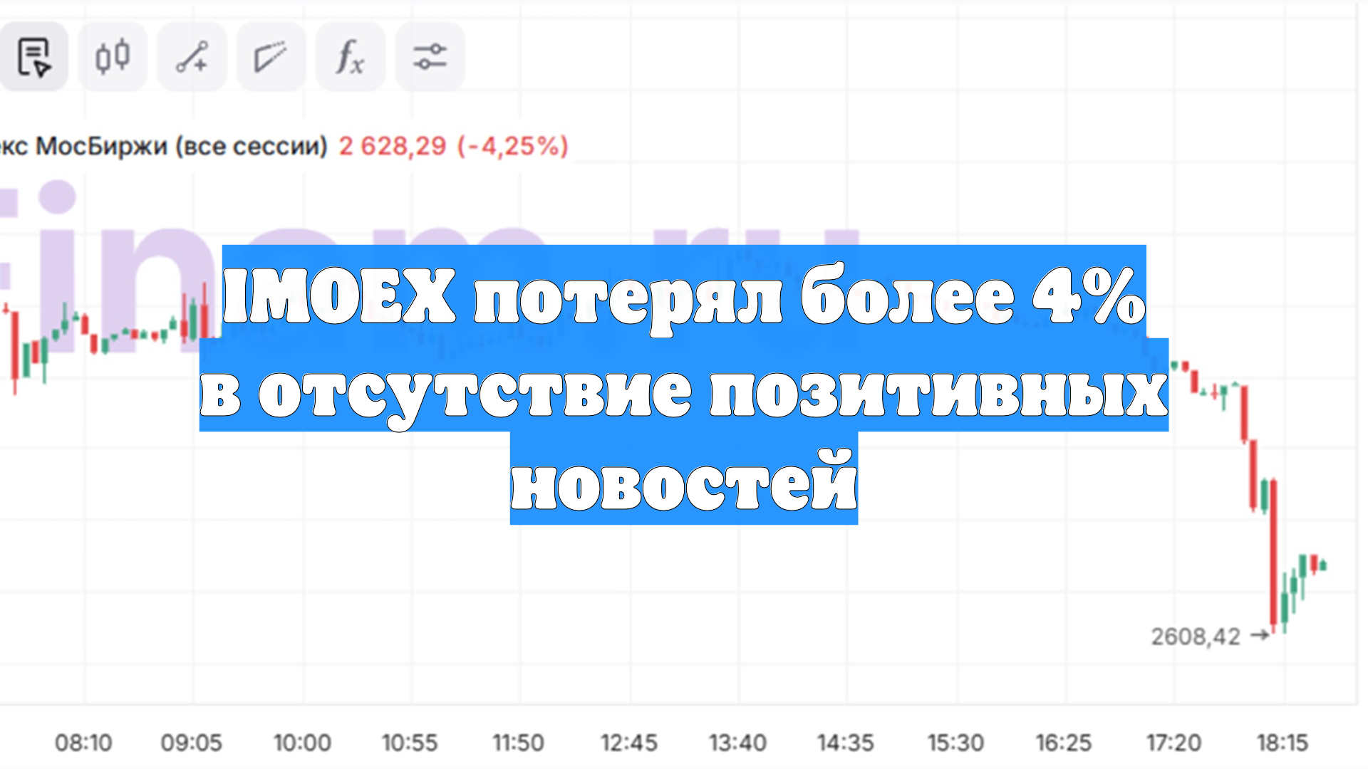 IMOEX потерял более 4% в отсутствие позитивных новостей