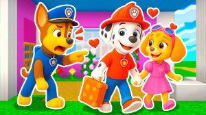 СКАЙ ВЛЮБИЛАСЬ в МАРШАЛА и РАССТАЛАСЬ с ГОНЩИКОМ в МАЙНКРАФТ ЩЕНЯЧИЙ ПАТРУЛЬ PAW PATROL МУЛЬТИК