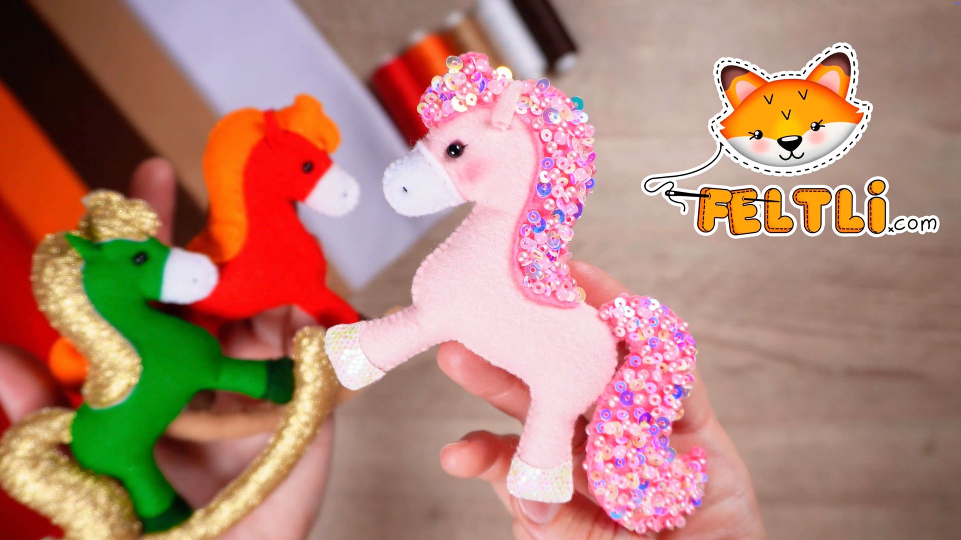Мастер-класс ЛОШАДКА из фетра своими руками / Символ 2026 года своими руками / Выкройка лошадки смотреть онлайн