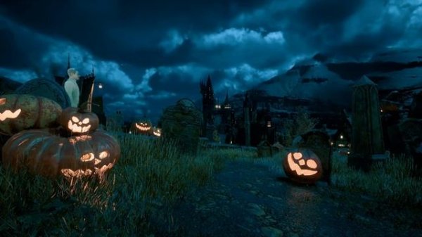 Hogsmeade's Night Lights: Secrets of Halloween Cemetery