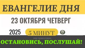 23 октября четверг Евангелие дня 2025 с толкованием #евангелие (5 минут)