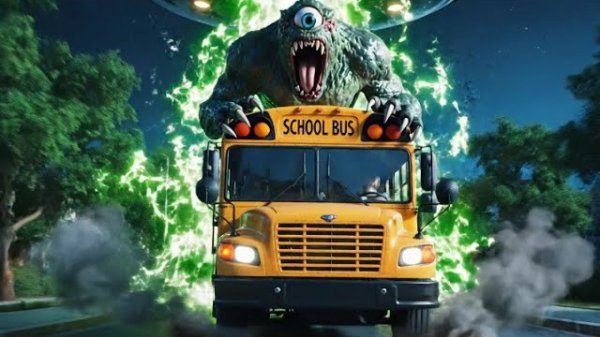 Приключения котика в школьном автобусе, мультфильм