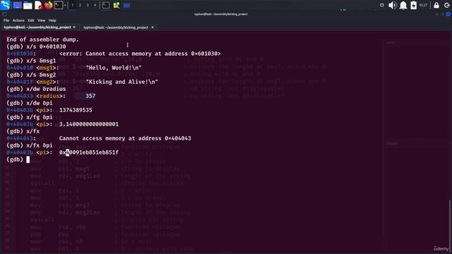 5.002 Analyzing Output with GDB and creating makefile смотреть онлайн
