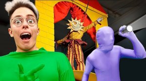 FNAF Камуфляжное Убежище В Реальной Жизни： Солнце и Луна в БАТУТНОМ ПАРКЕ !