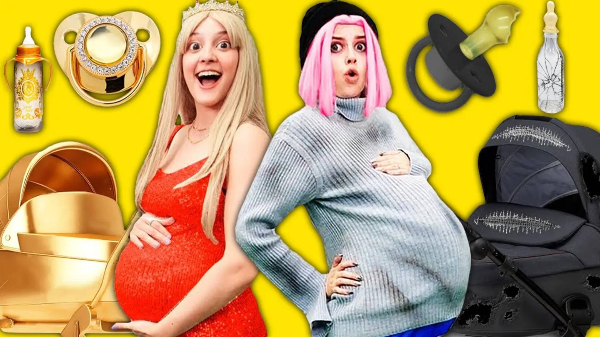 СУПЕРБОГАТАЯ беременная VS БЕДНАЯ беременная ! смотреть онлайн