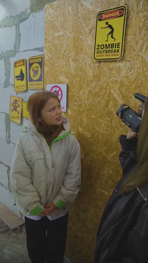 My sister was bitten by a real zombie! #zombie #sisters