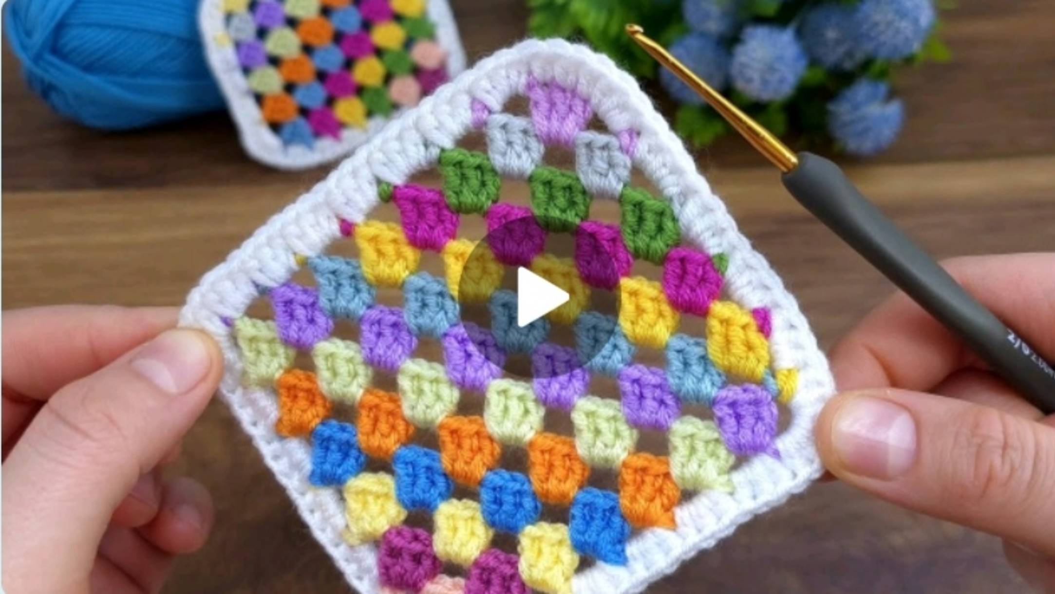 Квадратный мотив крючком #все_в_жизни_связано смотреть онлайн