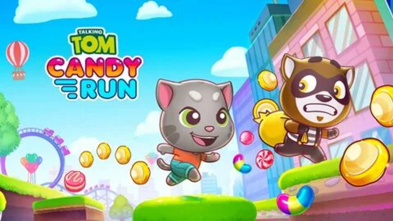 Tom talking run. Бег за конфетами. А ты можешь быстрее !? смотреть онлайн