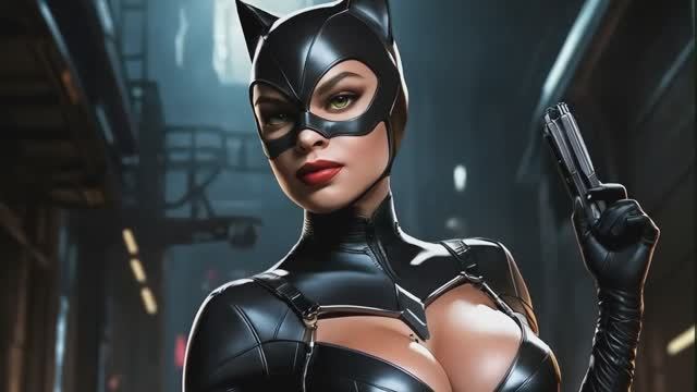 The Catwoman | Sci-Fi Retro Future Enhanced By AI