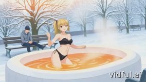 Купание блондинки перед успешным геймером