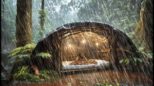 Кемпинг в сильный дождь и грозы // Попытки построить укрытие под дождем