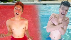 ХОЛОДНЫЙ или ГОРЯЧИЙ БАССЕЙН ЧЕЛЛЕНДЖ..？!