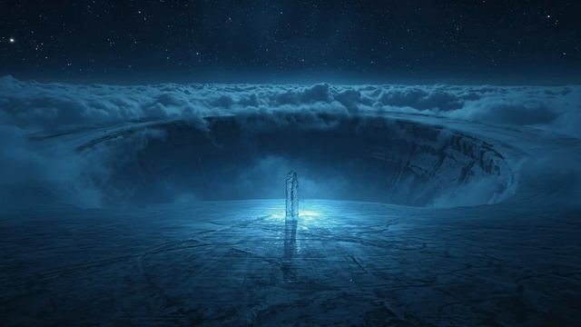 Crater Of Hidden Storms 🌌 2 Hour Minimalist Ambience  Ice Monolith & Cloud Lightning  Infinite Sile