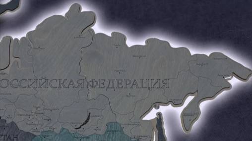 Сборка карты мира из дерева с подложкой и подсветкой