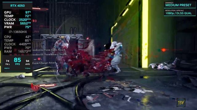 RTX 4050 + i7-13650HX on NINJA GAIDEN 4  1080p