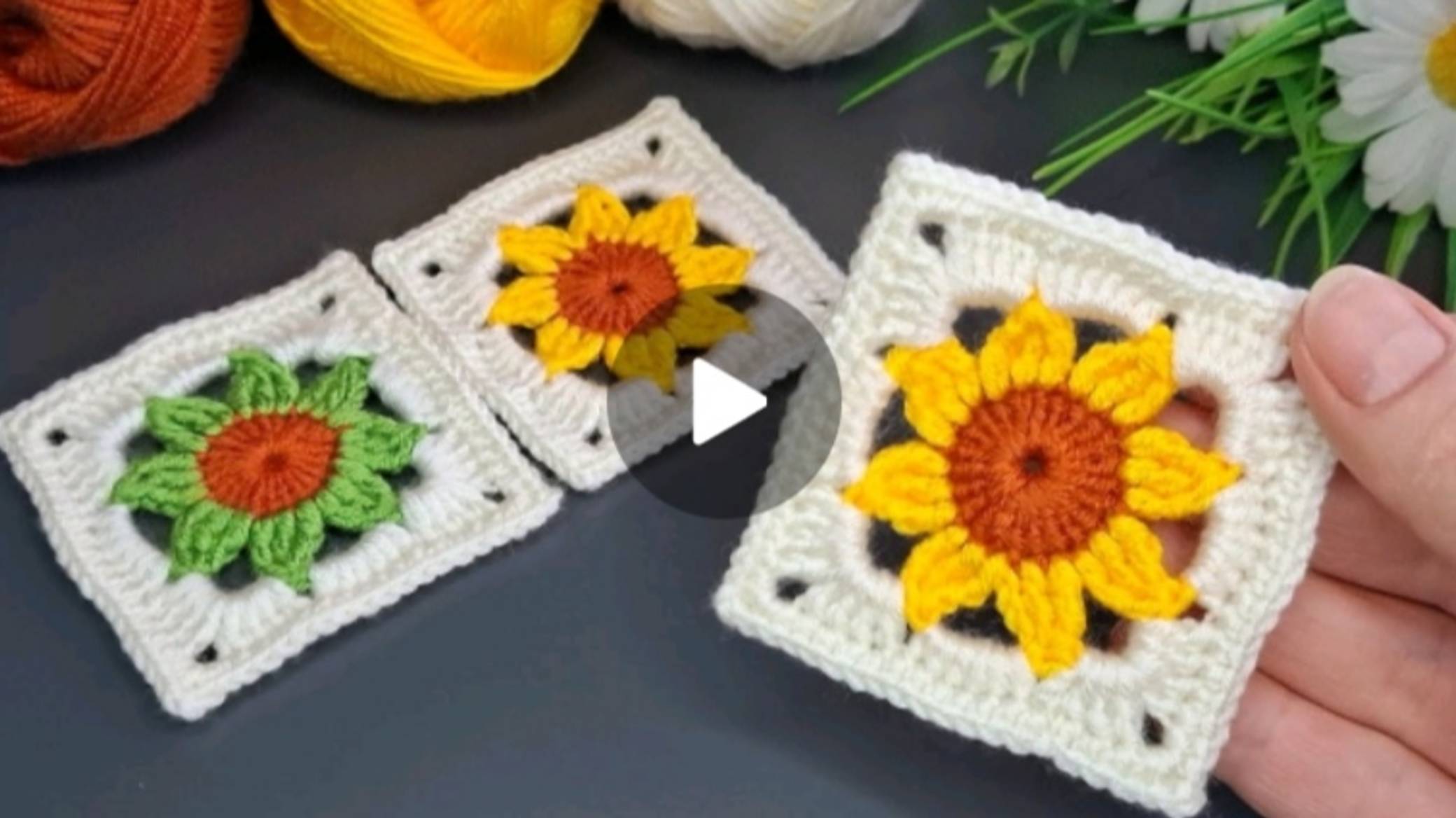 Квадратный мотив крючком #все_в_жизни_связано смотреть онлайн