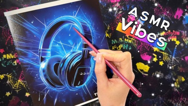 АСМР - Нежная обводка картинок и букв, близкий, липкий шепот - ASMR