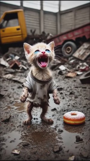 Мяу-Мяу-Мяу  бедный котик #ии  #cat  #sora
