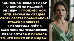 ИСТОРИЯ ИЗ ЖИЗНИ/Муж снял с моей карты полмиллиона и вручил их сестре, как свадебный подарок