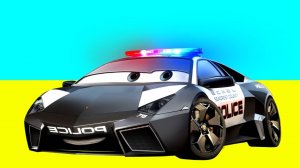 Мультики про машинки для детей. Полицейские цветные машинки. Мультфильм для детей.