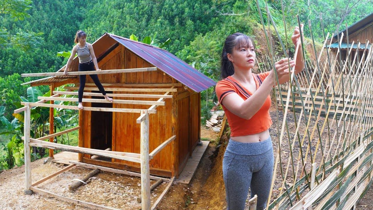 288 дней на строительство бревенчатого дома и деревянной кухни / от начала до конца. смотреть онлайн