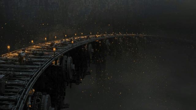Bridge Of Forgotten Machines 💀 2-Hour Mechanical Ambience  Floating Lanterns & Sideways Sparks