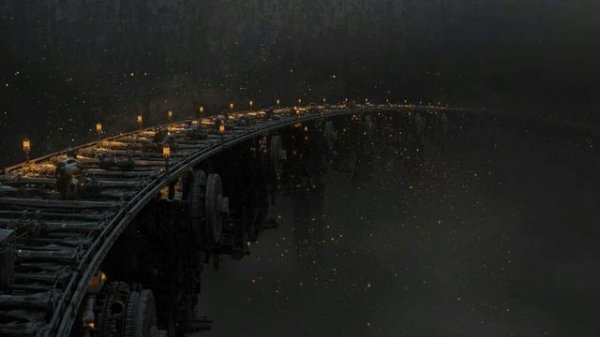 Bridge of Forgotten Machines 💀 2-Hour Mechanical Ambience  Floating Lanterns & Sideways Sparks