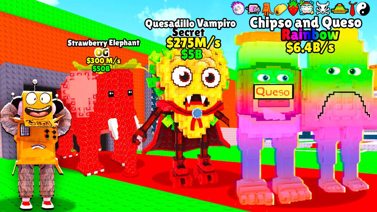 Я ПОЛУЧИЛ RAINBOW Chipso and Queso 😱ПОЛУЧИЛ Strawberry Elephant АДМИНА в ROBLOX Steal a Brainrot смотреть онлайн