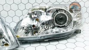 Тойота королла 120 фары от Ledstudio в хромированном корпусе!