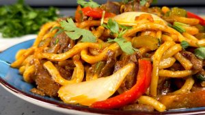 Готовлю много, съедается все! Жареный лагман , самый вкусный и простой рецепт. Вкусно очень